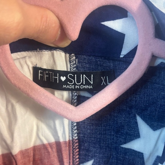 Patriotic Sleeveless Tie-Front Top - Picture 2 of 4